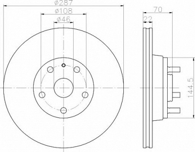 HELLA PAGID 8dd355100871 -  Тормозной диск